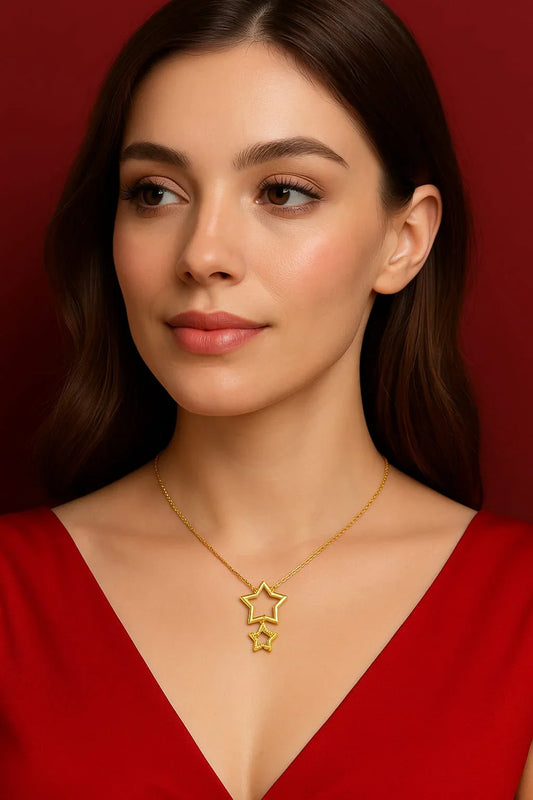 Gold Plated Pendant Necklace – Lightweight & Stylish - SONAKAA